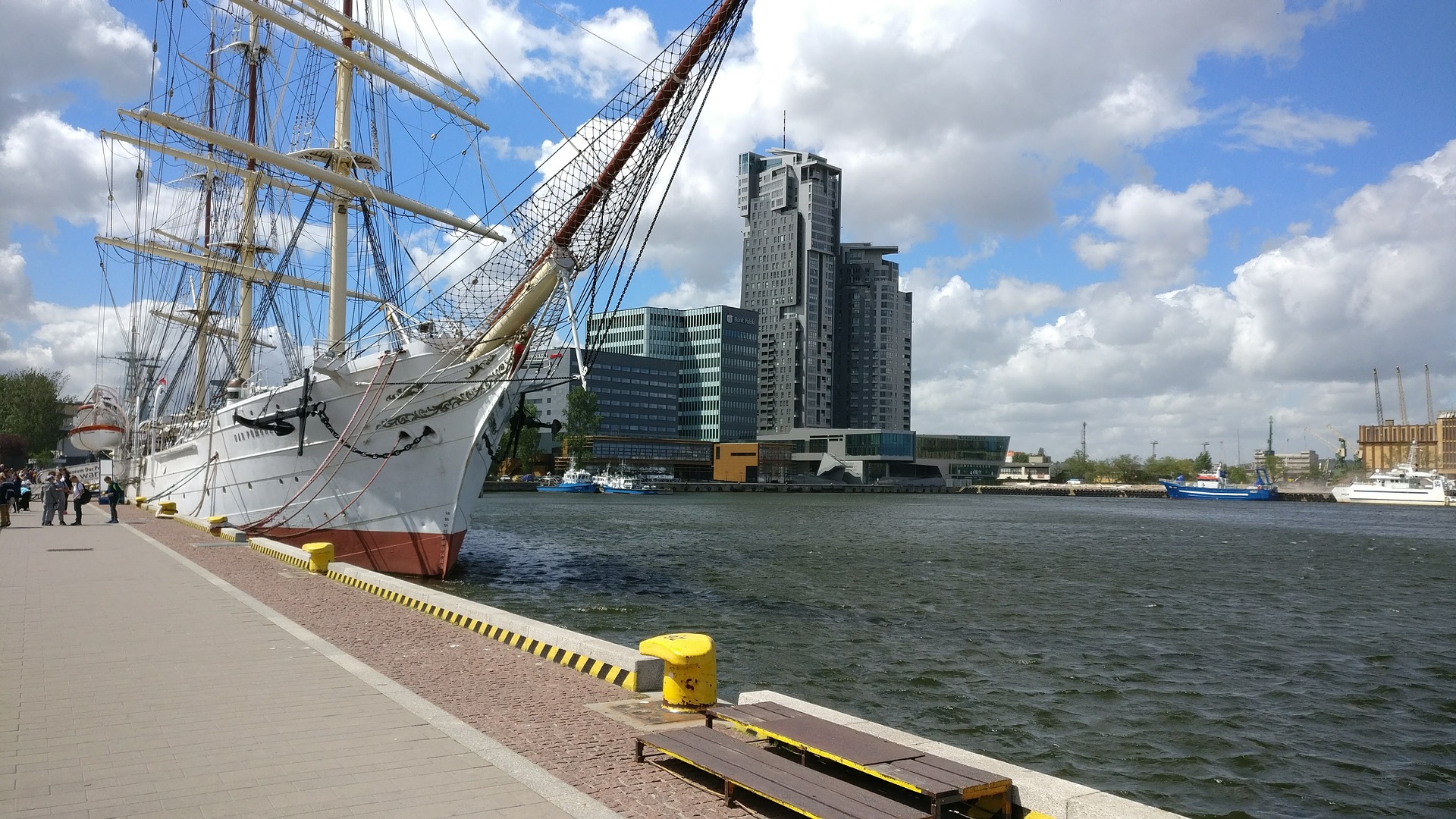 Gdynia ferry terminal and harbour