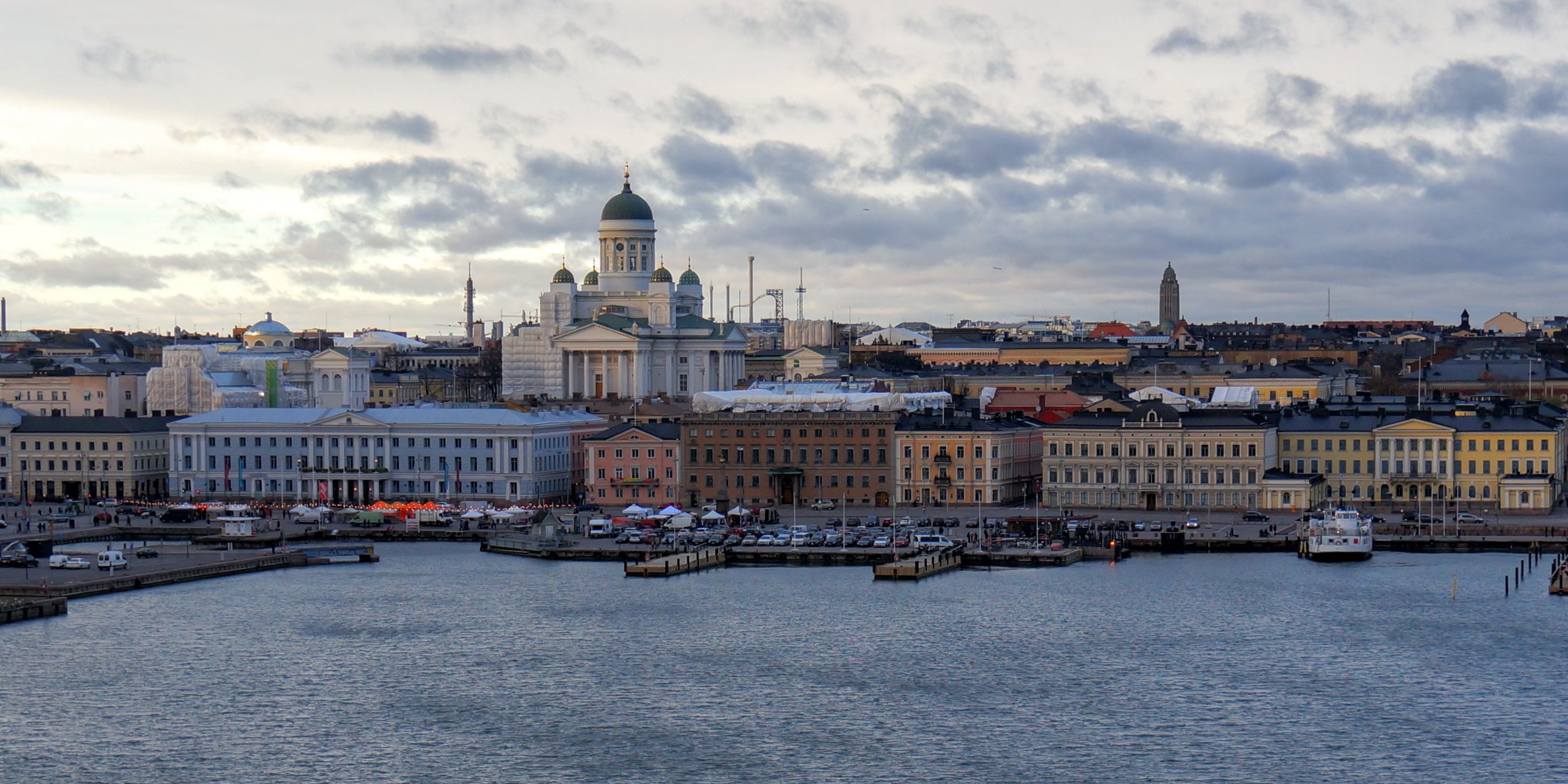 Helsinki ferry terminal and harbour