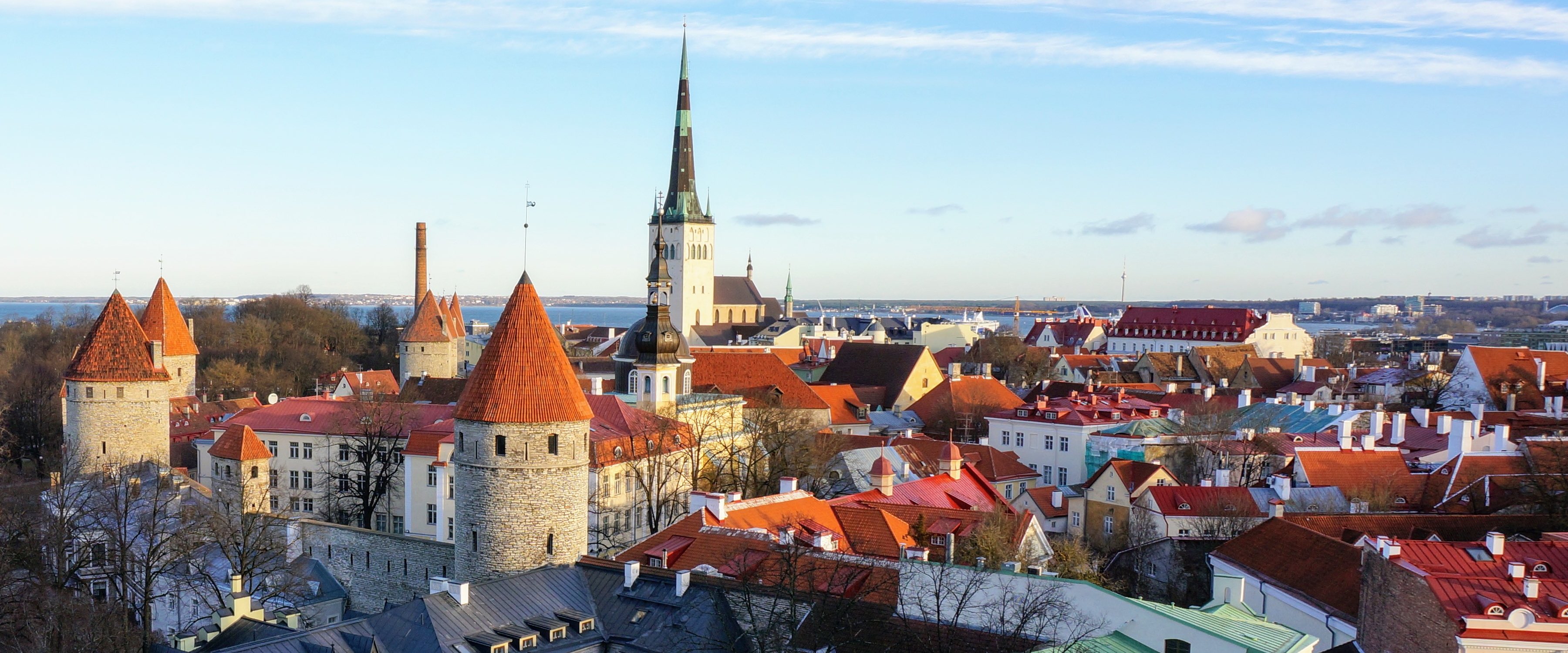 Tallinn ferry terminal and harbour
