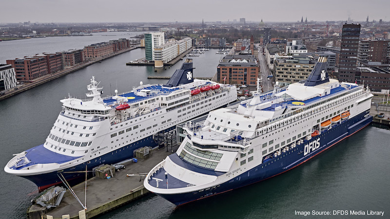 DFDS Ships in Copenhagen